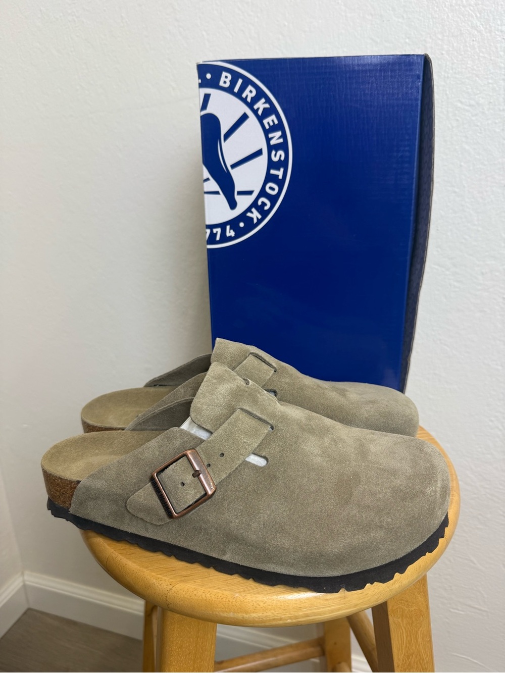 Birkenstock Boston Soft Footbed Clogs Taupe EU 40 NWT - Picture 10 of 11